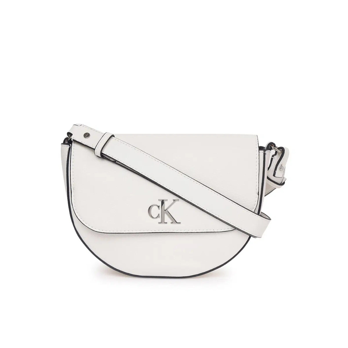 Calvin Klein Monogram Detail Crossbody Bag - WHT - White