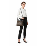 Calvin Klein Monogram Leather Shoulder Bag Women - BRN - Brown