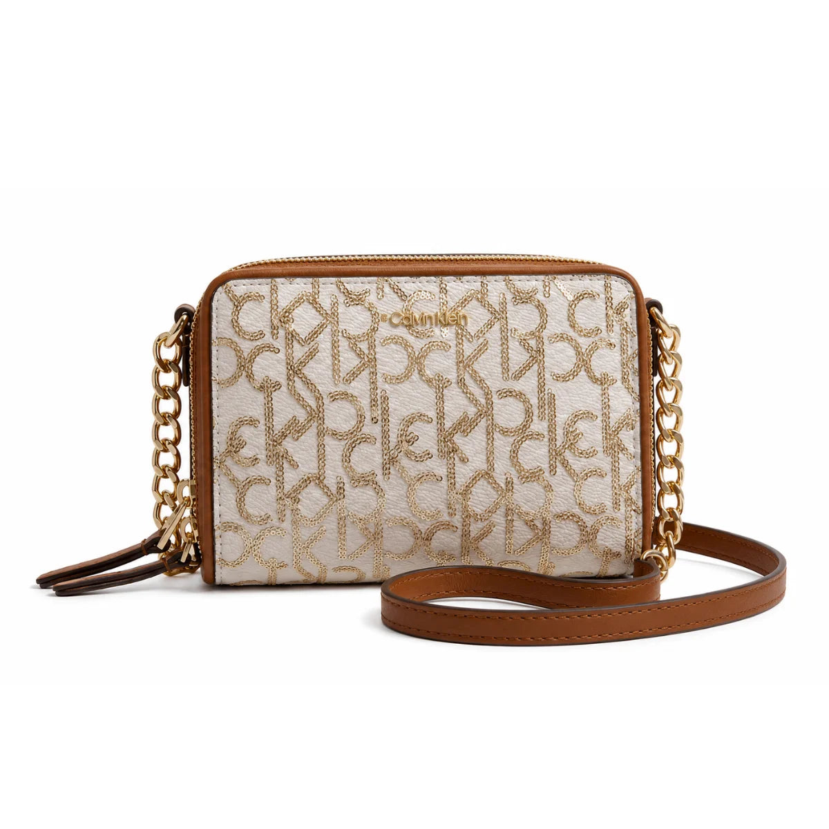 Calvin Klein Monogram Marybelle Crossbody Sling Bag Women - BEGTAN - Beige-Tan