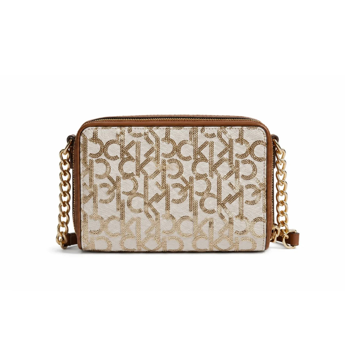 Calvin Klein Monogram Marybelle Crossbody Sling Bag Women - BEGTAN - Beige-Tan