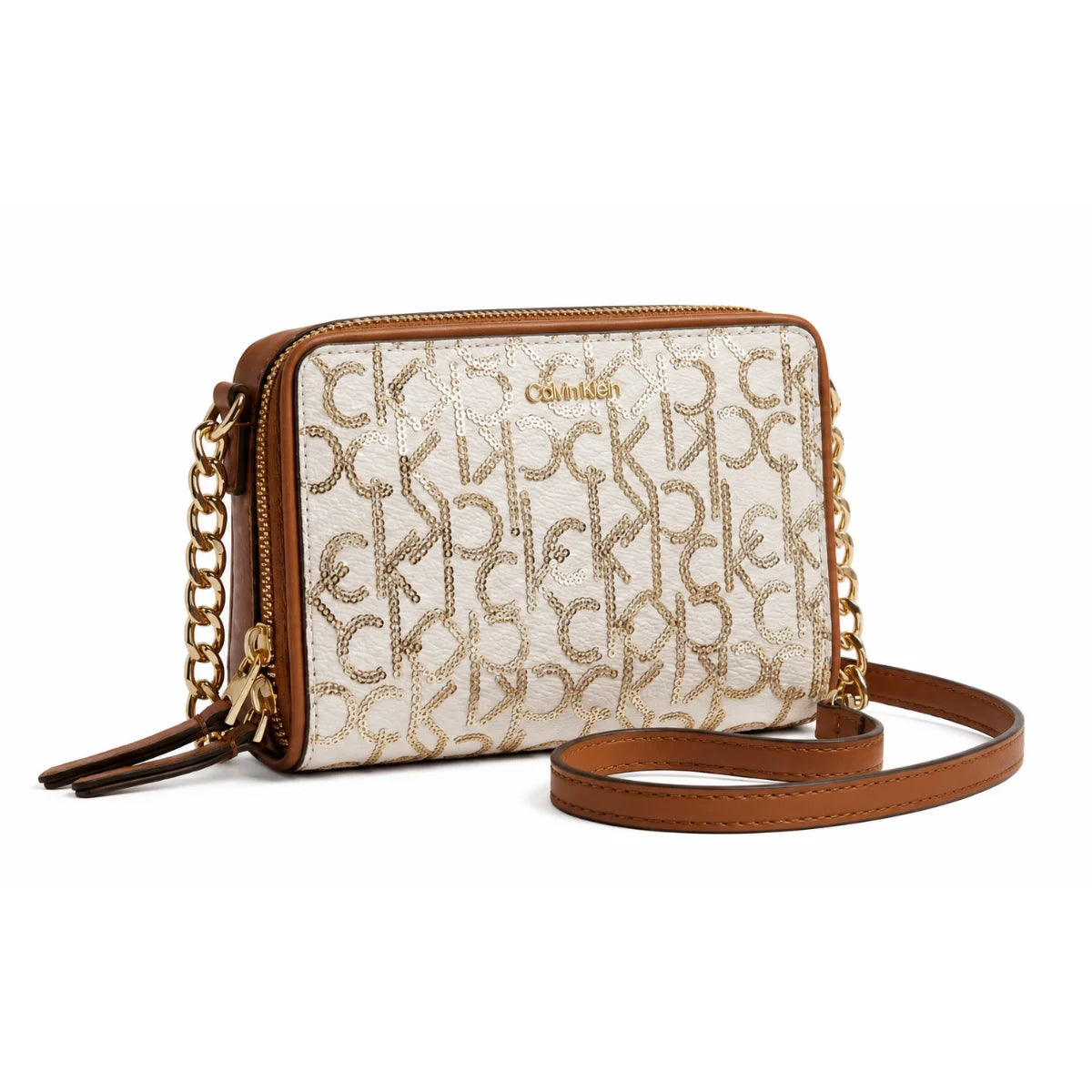Calvin Klein Monogram Marybelle Crossbody Sling Bag Women - BEGTAN - Beige-Tan