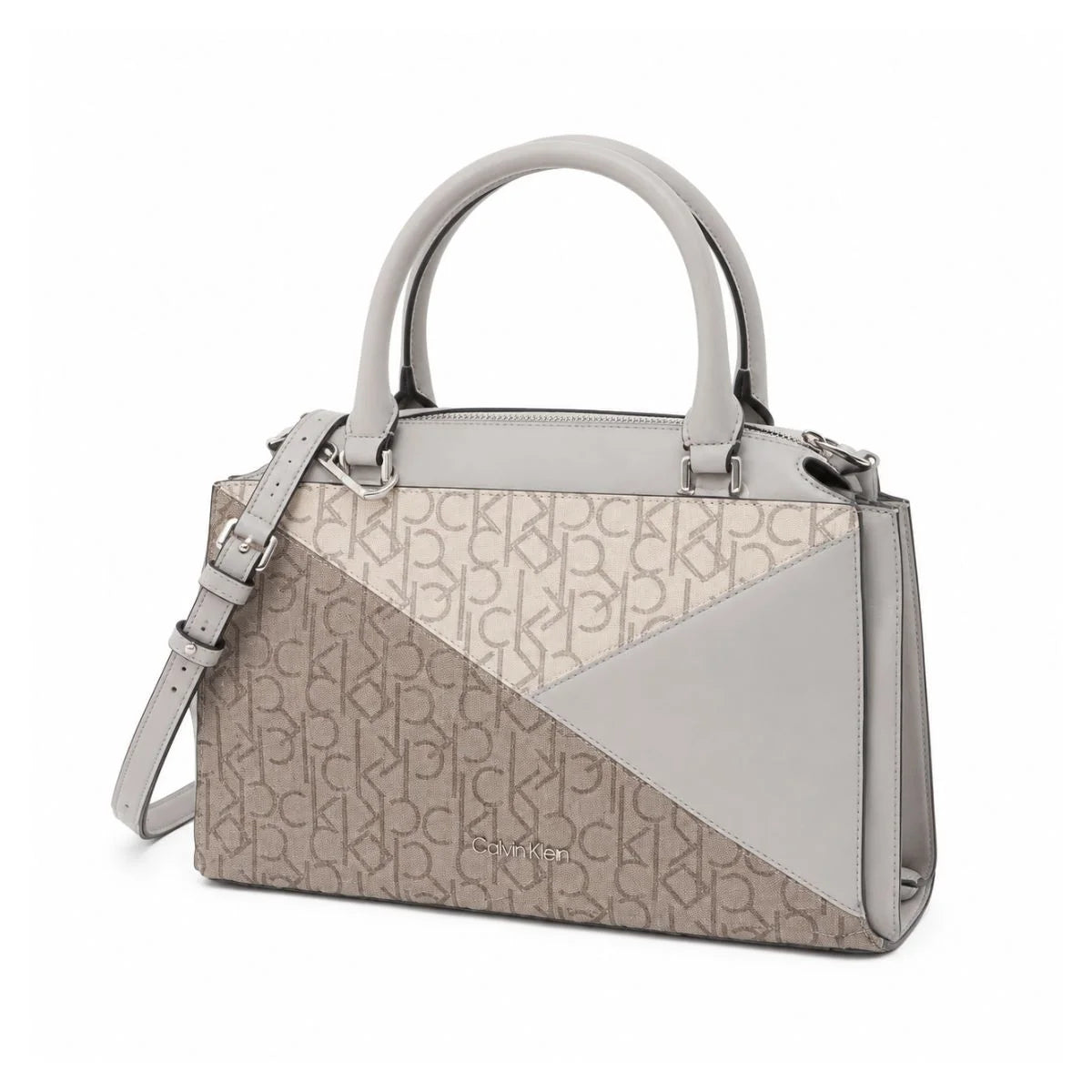 Calvin Klein Monogram Print Crossbody Women - BEGGRY - Beige-Gray