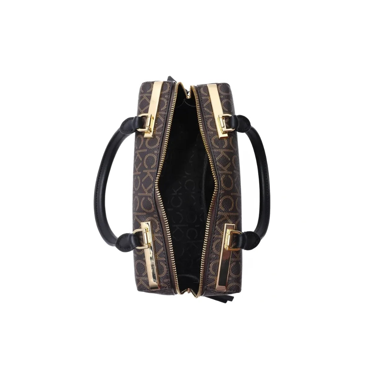 Calvin Klein Monogram Print Crossbody Women - BRN - Brown