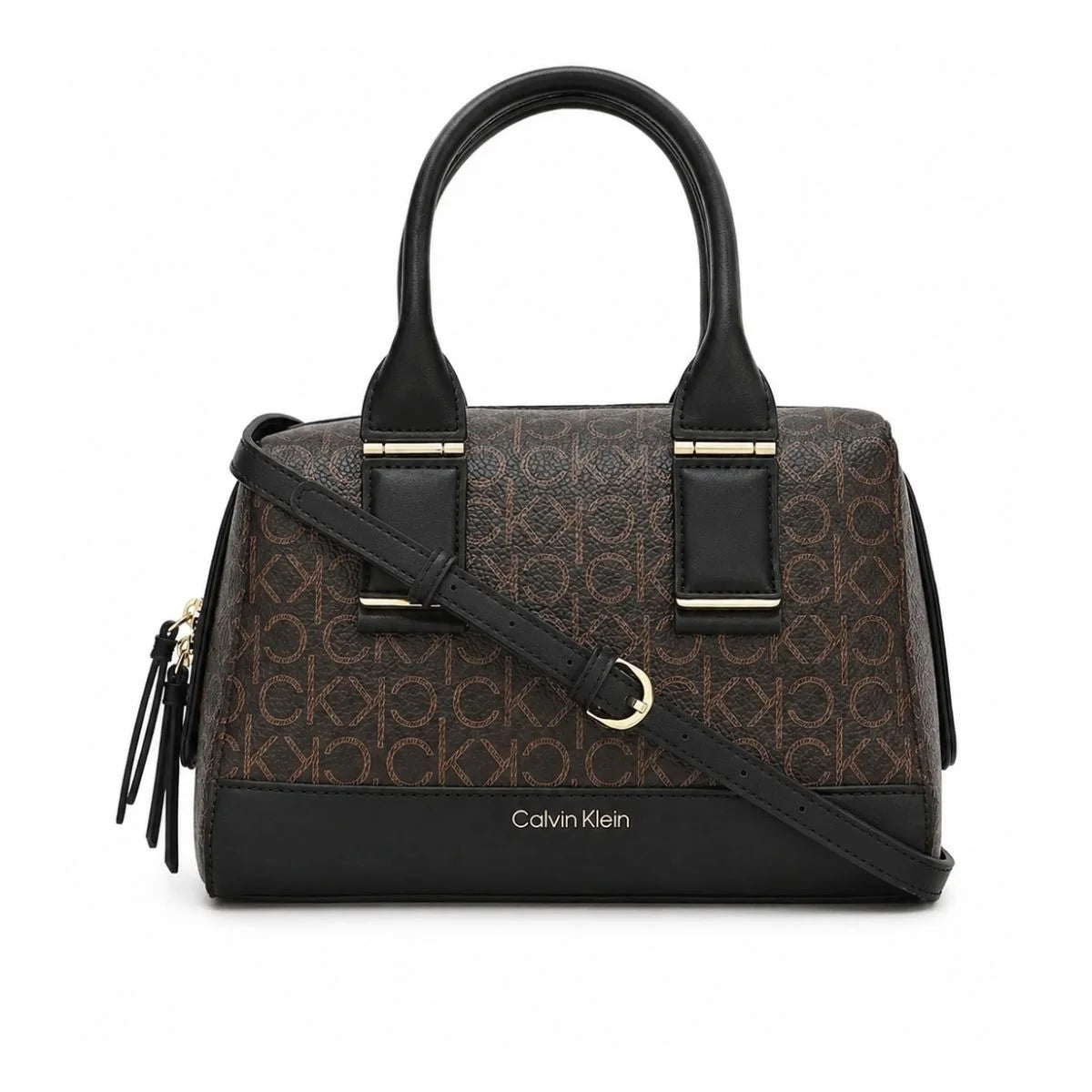 Calvin Klein Monogram Print Crossbody Women - BRNBLK - Brown-Black