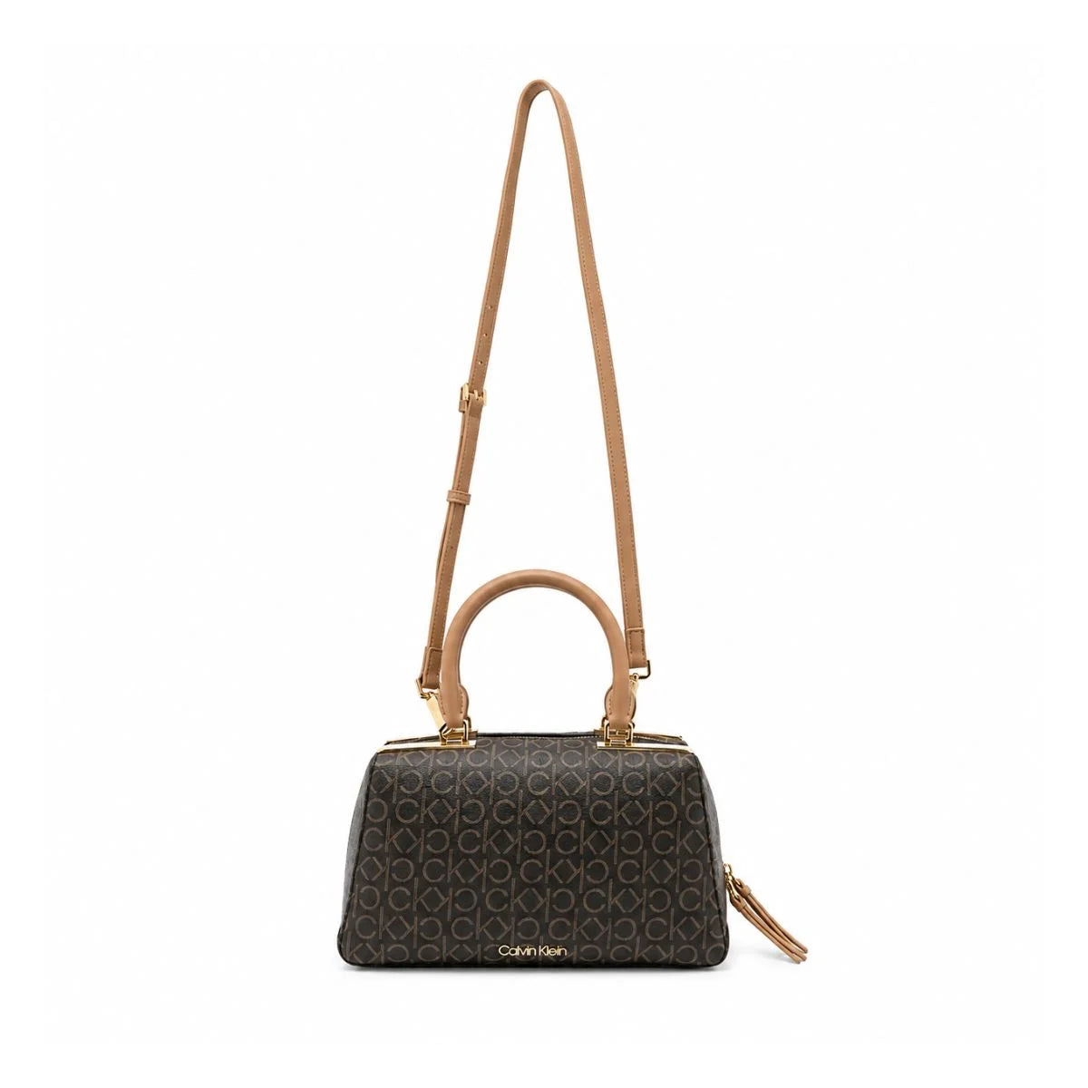 Calvin Klein Monogram Print Crossbody Women - BRNTAN - Brown-Tan