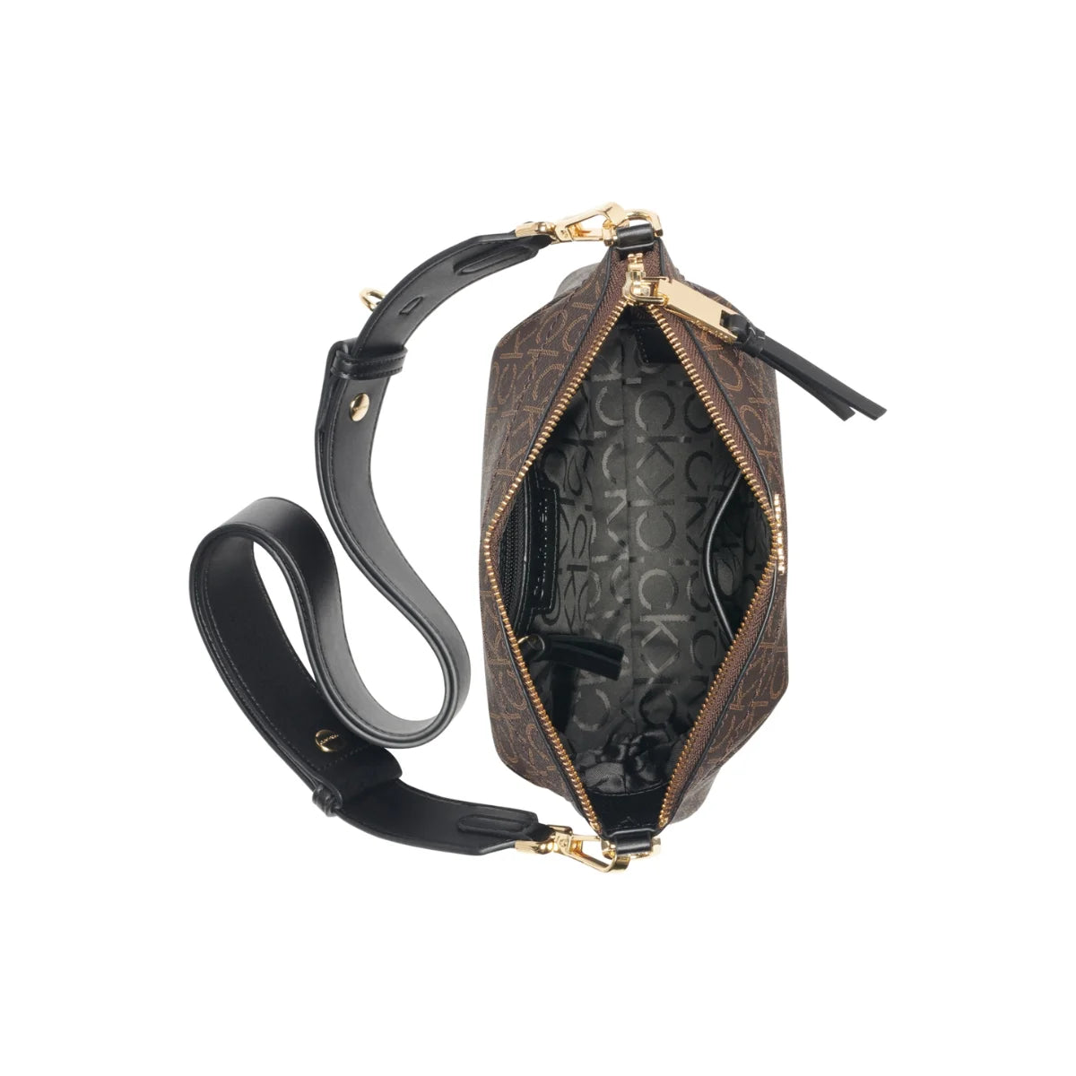 Calvin Klein Monogram Print Cypress Crossbody Bag Women - BRN - Brown