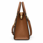 Calvin Klein Monogram Satchel Handbag Bag Women - OBRN - Other brown