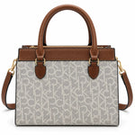 Calvin Klein Monogram Satchel Handbag Bag Women - OFFWHT - Off White