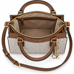 Calvin Klein Monogram Satchel Handbag Bag Women - OFFWHT - Off White