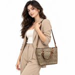 Calvin Klein Monogram Satchel Handbag Bag Women - Other brown