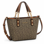 Calvin Klein Monogram Satchel Handbag Bag Women - Other brown