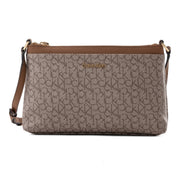 Calvin Klein Monogram Cross Bag Women CB54 - Brown