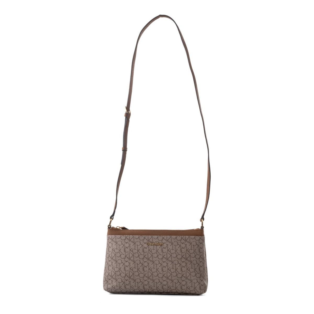 Calvin Klein Monogram Cross Bag Women CB54 - Brown