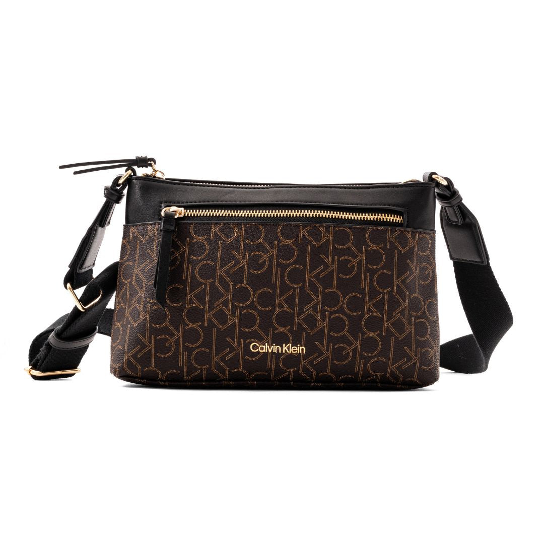 Calvin Klein Monogram Shoulder Bag Women - Brown