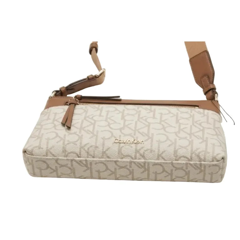 Calvin Klein Monogram Shoulder Bag Women CB18 - Beige