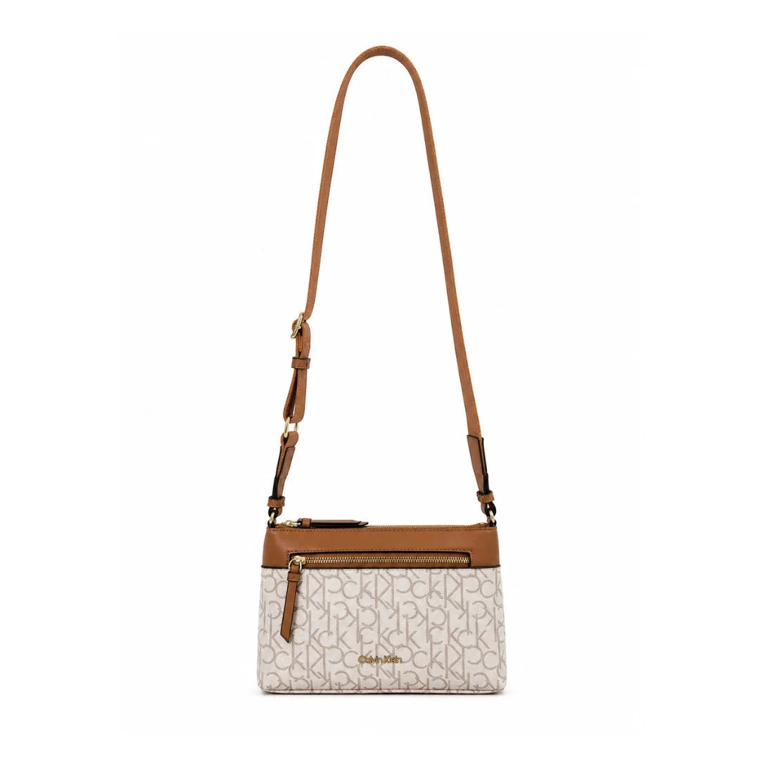 Calvin Klein Monogram Shoulder Bag Women CB18 - Beige