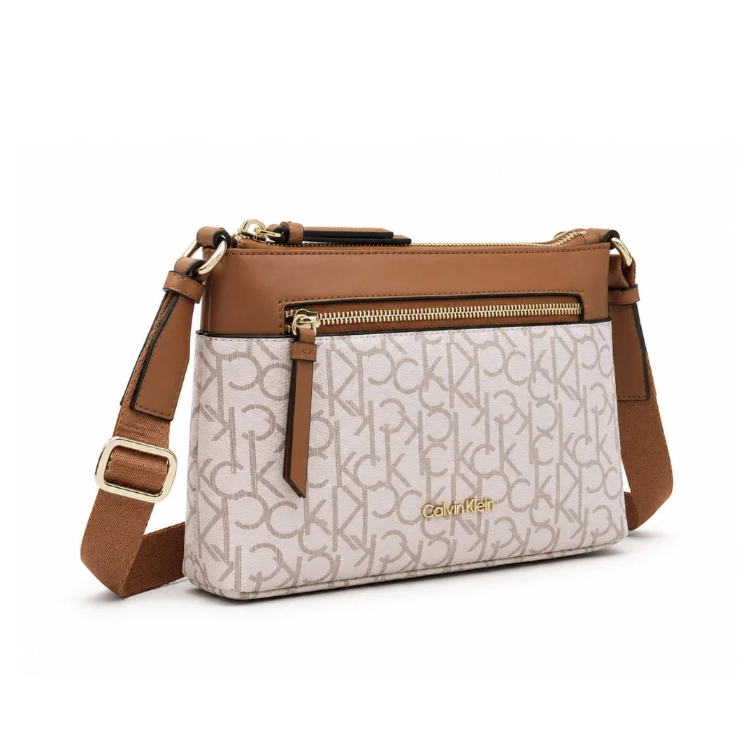 Calvin Klein Monogram Shoulder Bag Women CB18 - Beige