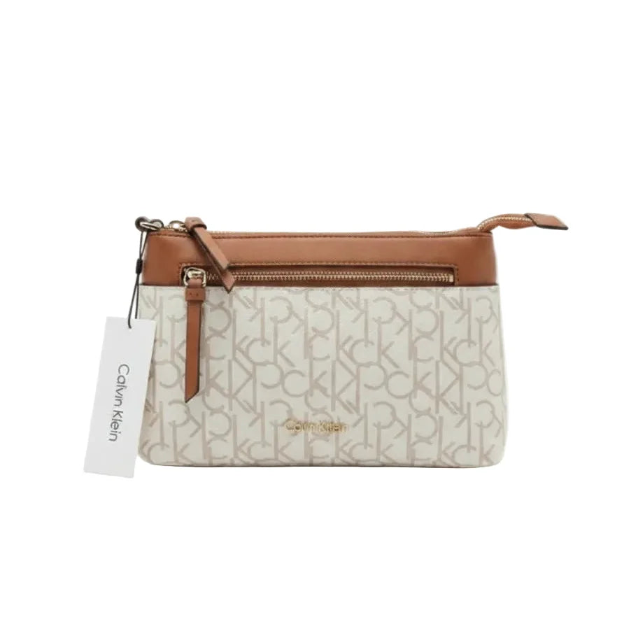 Calvin Klein Monogram Shoulder Bag Women CB18 - Beige