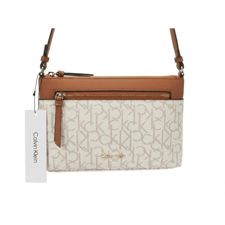 Calvin Klein Monogram Shoulder Bag Women CB18 - Beige