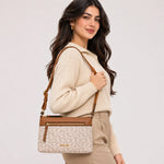 Calvin Klein Monogram Shoulder Bag Women CB18 - Beige
