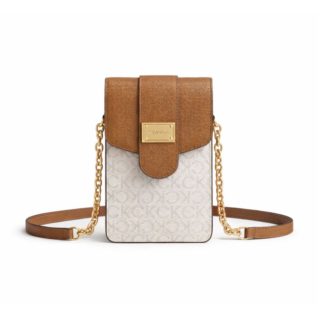 Calvin Klein Must Phone Pouch Crossbody Mono Bag - OFFWHT - Off White