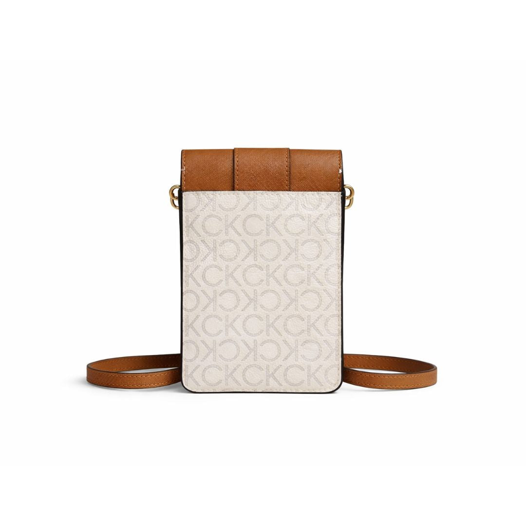 Calvin Klein Must Phone Pouch Crossbody Mono Bag - OFFWHT - Off White