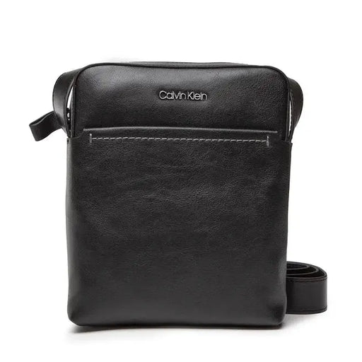 Calvin Klein Leather Black Silver Adjustable Chain Strap Flap Purse  Magnetic | eBay