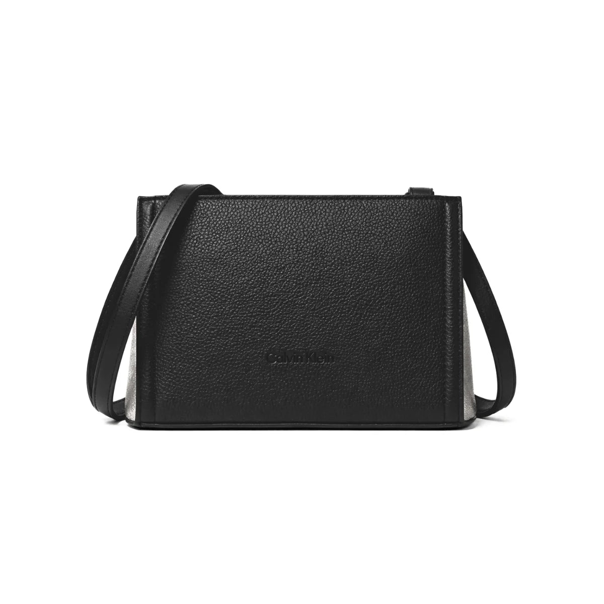 Calvin Klein Pebble Leather Shoulder Bag Women - BLK - Black