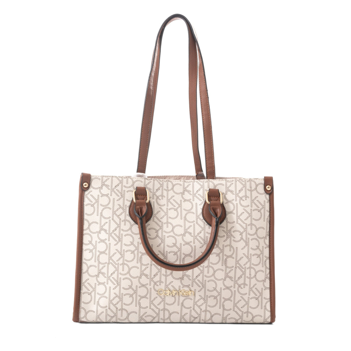 Calvin Klein Purse Women Bag - OFFWHT/BRN - Off White/Brown