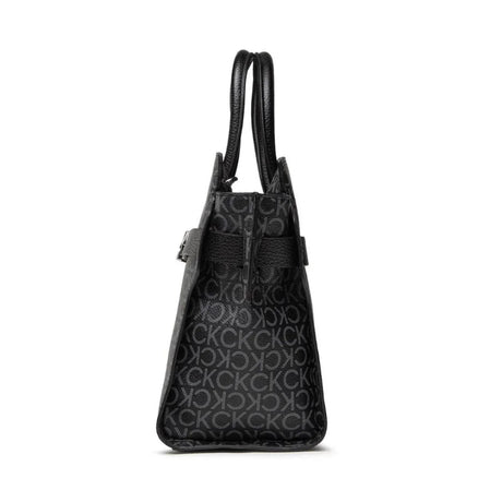 Calvin Klein Re-Lock Tote W-Belt Mono Handbag K60K608874-BLK - Black