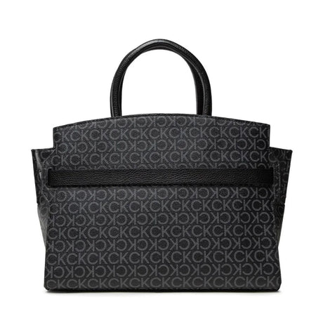 Calvin Klein Re-Lock Tote W-Belt Mono Handbag K60K608874-BLK - Black