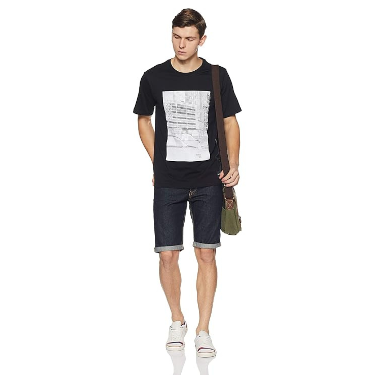 Calvin Klein Short Sleeve Hd Squared Ck Logo Crew T-Shirt