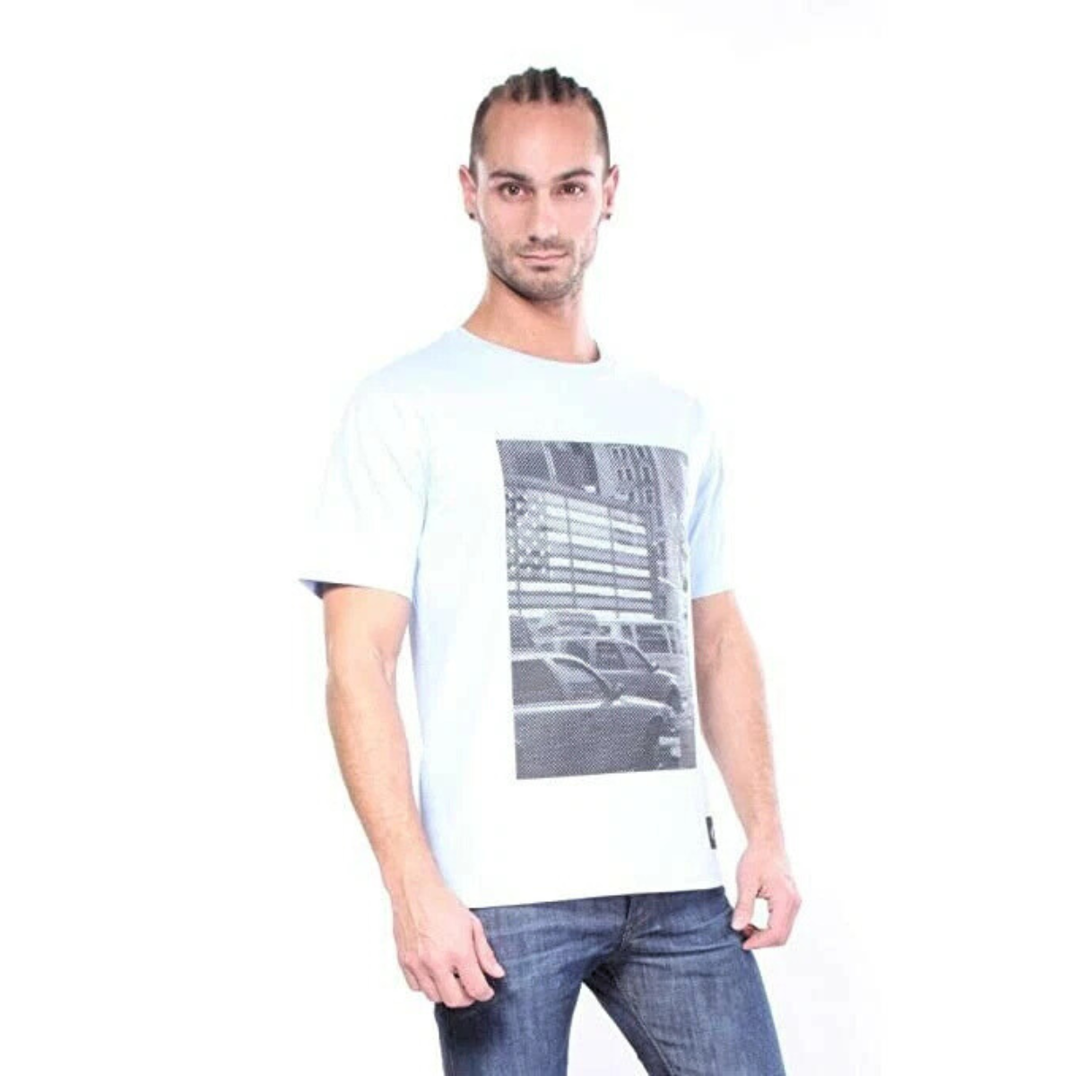 Calvin Klein Short Sleeve Hd Squared Ck Logo Crew T-Shirt