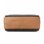 Calvin Klein Signature Monogram Satchel Bag- DBR - Dark Brown