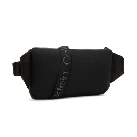 Calvin Klein Simple Zipper 3D LOGO Adjustable Shoulder Strap Waist Bag PH0510-BLK - Black