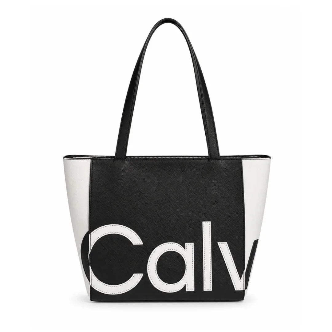 Calvin Klein SLIM Tote bag Women - BLKWHT - Black-White