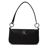 Calvin Klein Texture PU Shoulder Bag Women - BLK - Black