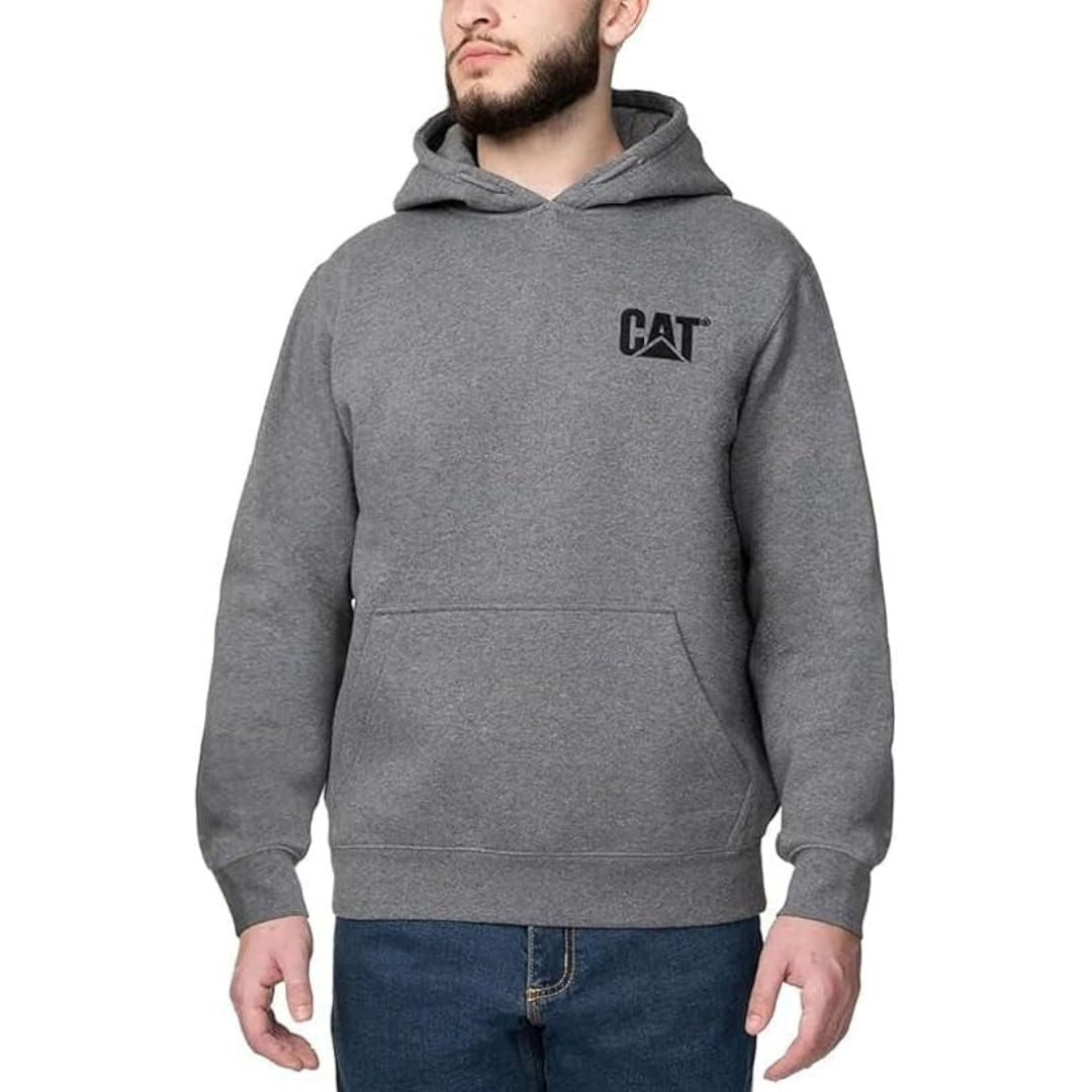 Caterpillar CAT Trademark Hoodies with Embroidered Front Logo Men - Light Gray / S