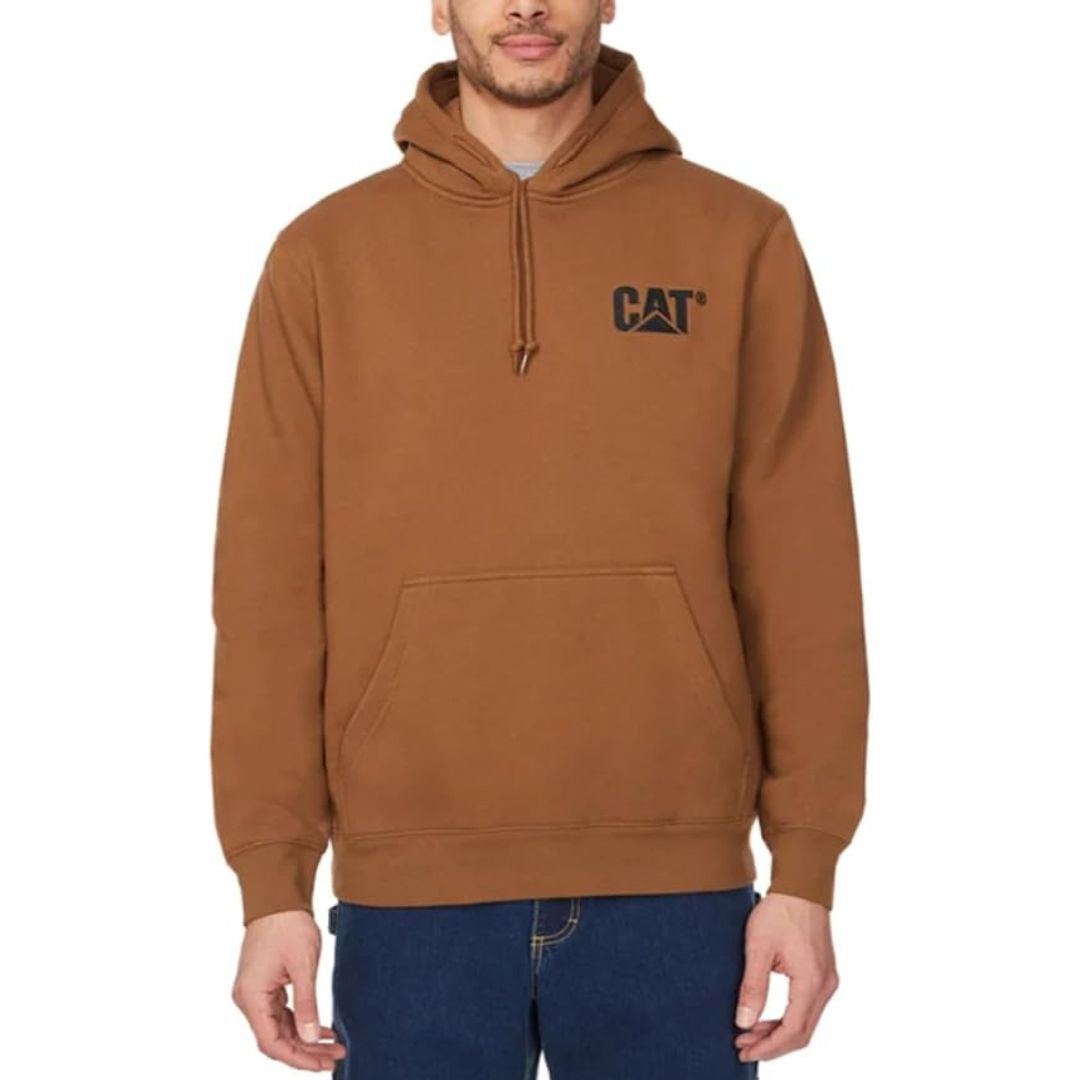 Caterpillar CAT Trademark Hoodies with Embroidered Front Logo Men - Tan / S