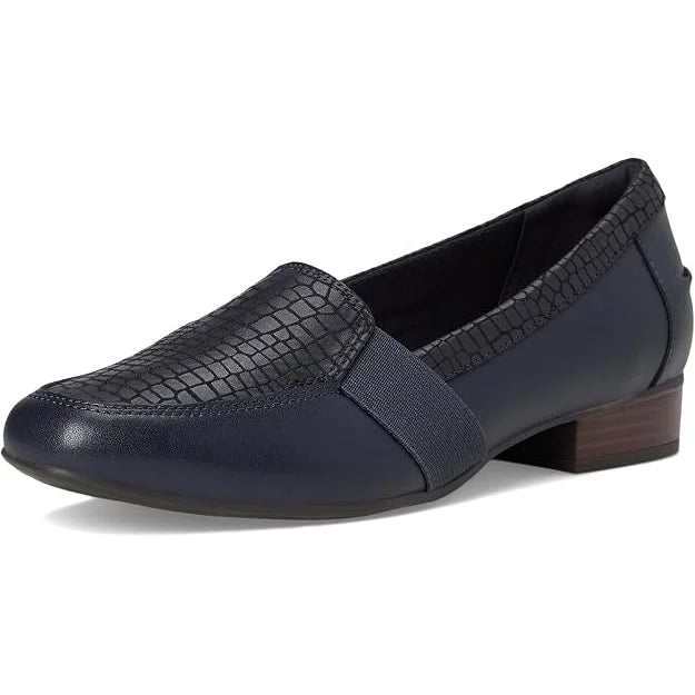 Clarks Juliet Beat Navy Leather Women -LEAT