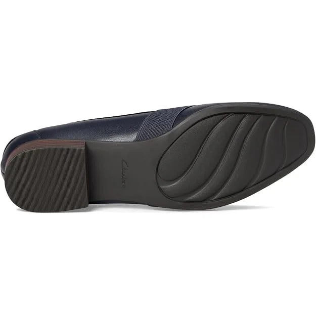 Clarks Juliet Beat Navy Leather Women -LEAT