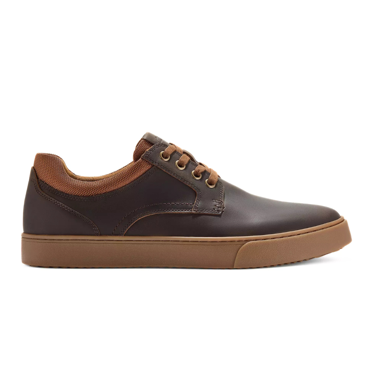 Clarks Lockton Tie Tan Oily Leather Sneaker Men - BRN - Brown / 41