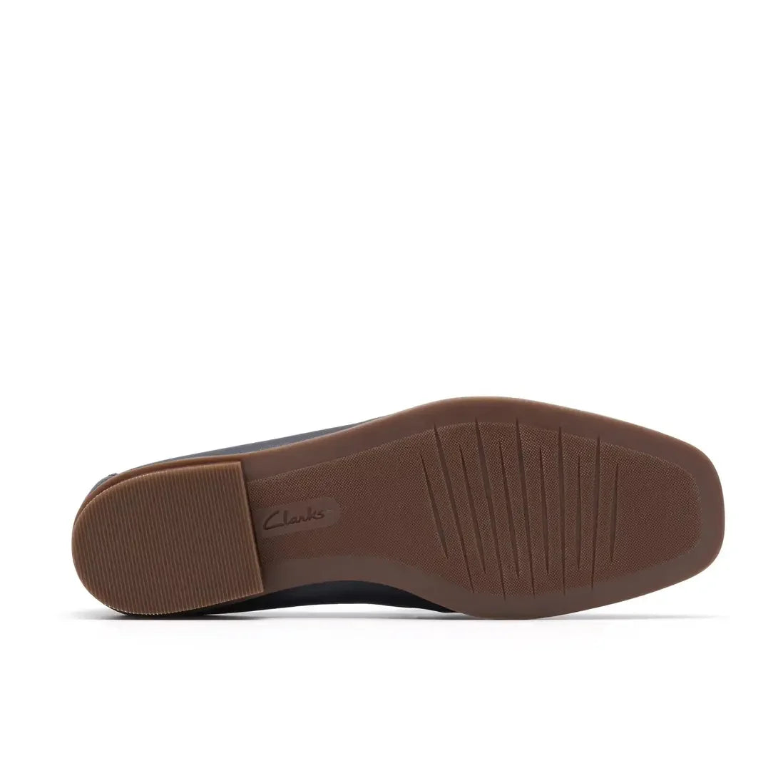 Clarks Sarafyna Iris Navy Leather Loafers,Slip Ons - BIU