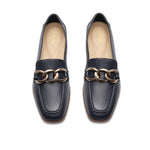 Clarks Sarafyna Iris Navy Leather Loafers,Slip Ons - BIU