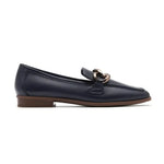 Clarks Sarafyna Iris Navy Leather Loafers Women - NVY - Blue / 35