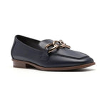 Clarks Sarafyna Iris Navy Leather Loafers Women - NVY