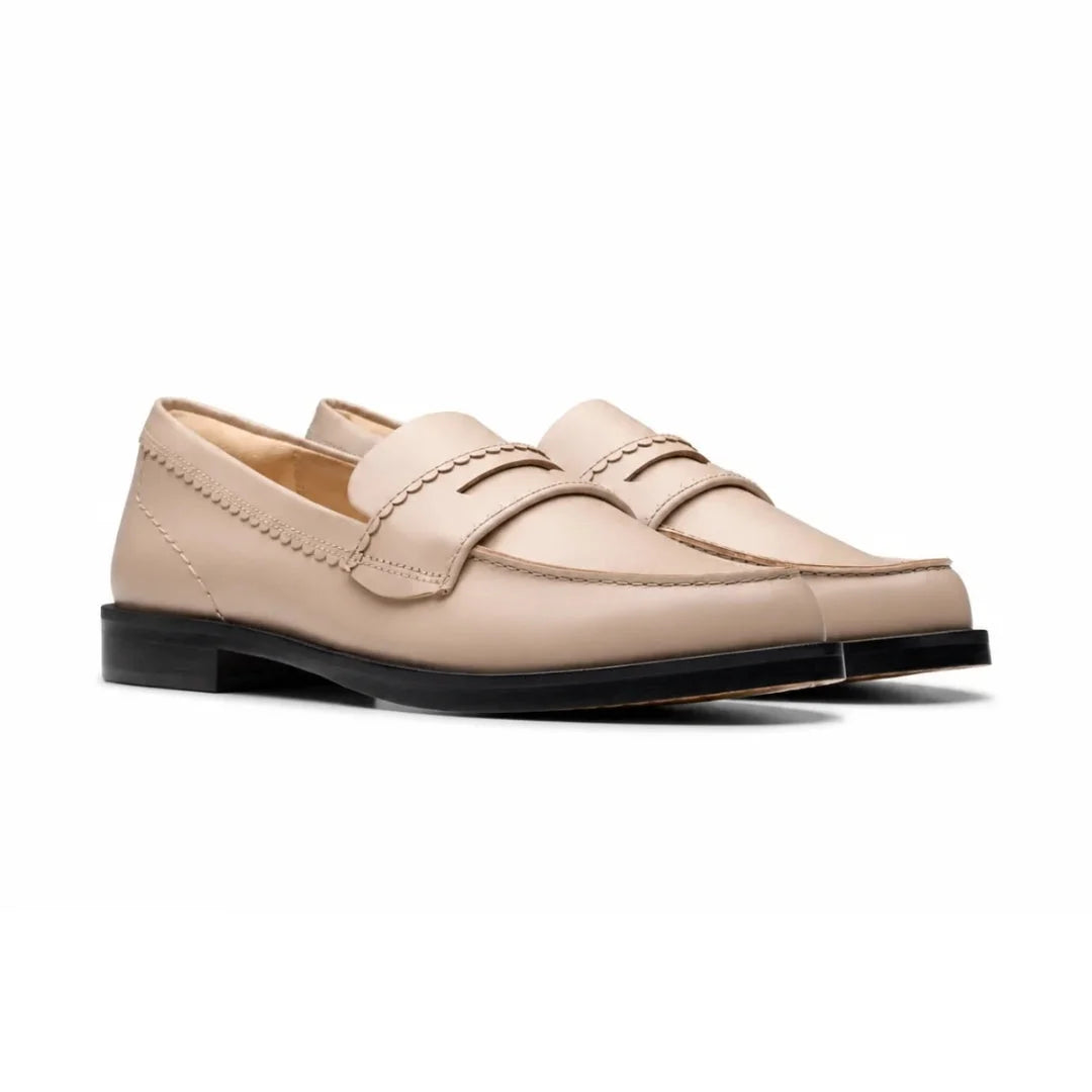 Clarks Straven Edge Sand Leather Women - BEG - Beige / 35