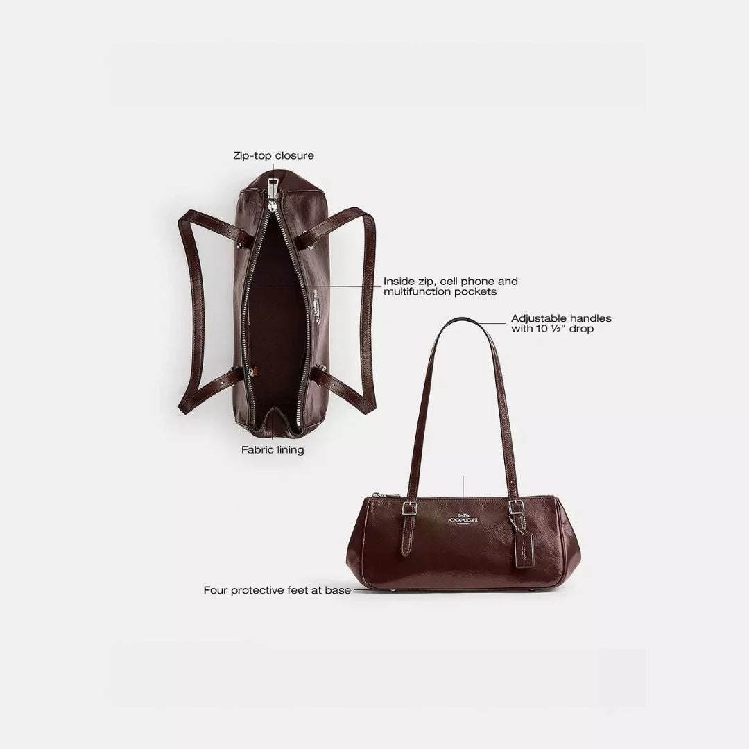 COACH Asher Shoulder Bag - BRN - Dark Brown