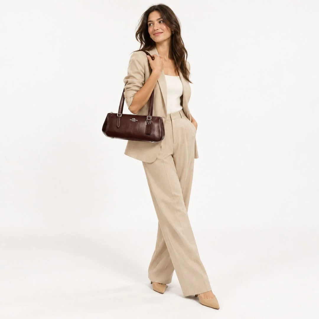 COACH Asher Shoulder Bag - BRN - Dark Brown