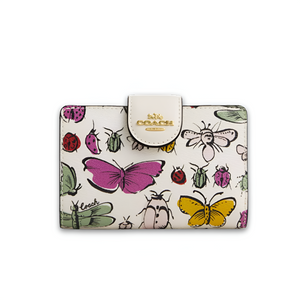 Coach Medium Corner Zip Wallet with Creature Print – Style CR936 - Multi